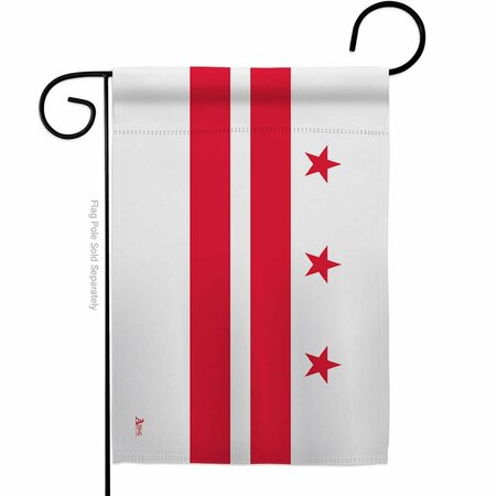 GUARDERIA 13 x 18.5 in. District of Columbia American State Garden Flag with Double-Sided Horizontal GU3907294